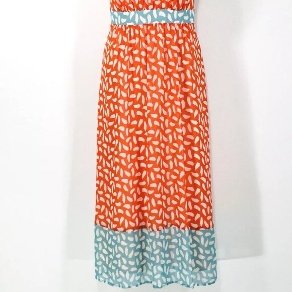 NWT Boden Sylvie Brush Stroke Midi Dress Sz 12 Lined Zipper Flowy Chiffon - Picture 10 of 13